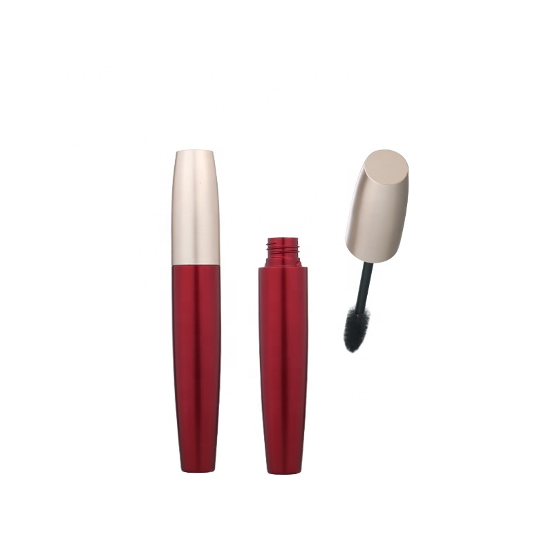 high end luxury silver red colorful mascara tube empty mascara tubes with brush for eyelash